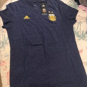 Adidas Women's Navy Tee with Gold Accents